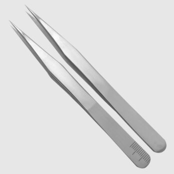 3C-STRAIGHT SILVER PEARL-MATTE TWEEZER