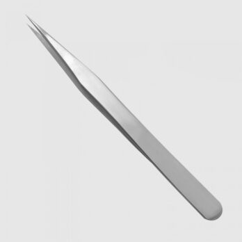 3C-STRAIGHT SILVER PEARL-MATTE TWEEZER