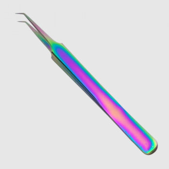 5A-45 ANGLED MULTI-RAINBOW TWEEZER