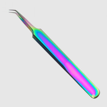 5A-45 ANGLED MULTI-RAINBOW TWEEZERS
