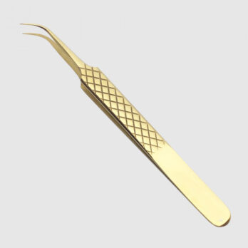 5A-CURVED GOLD TWEEZER