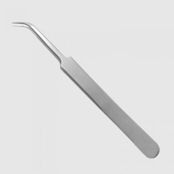 5A-SEMI-CURVED SILVER PEARL-MATTE TWEEZER