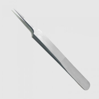 5A-STRAIGHT SILVER PEARL-MATTE TWEEZER