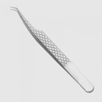 7A-45 ANGLED SILVER PEARL-MATTE TWEEZER