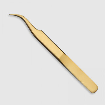 7A-CURVED GOLD TWEEZER