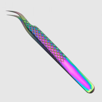 7A-SEMI CURVED MULTI-RAINBOW TWEEZER